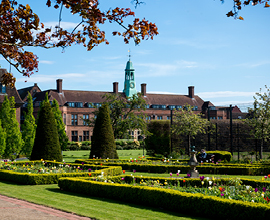 Wide angled cropped shot of Hilda Constance Allen Building, Hope Park Campus